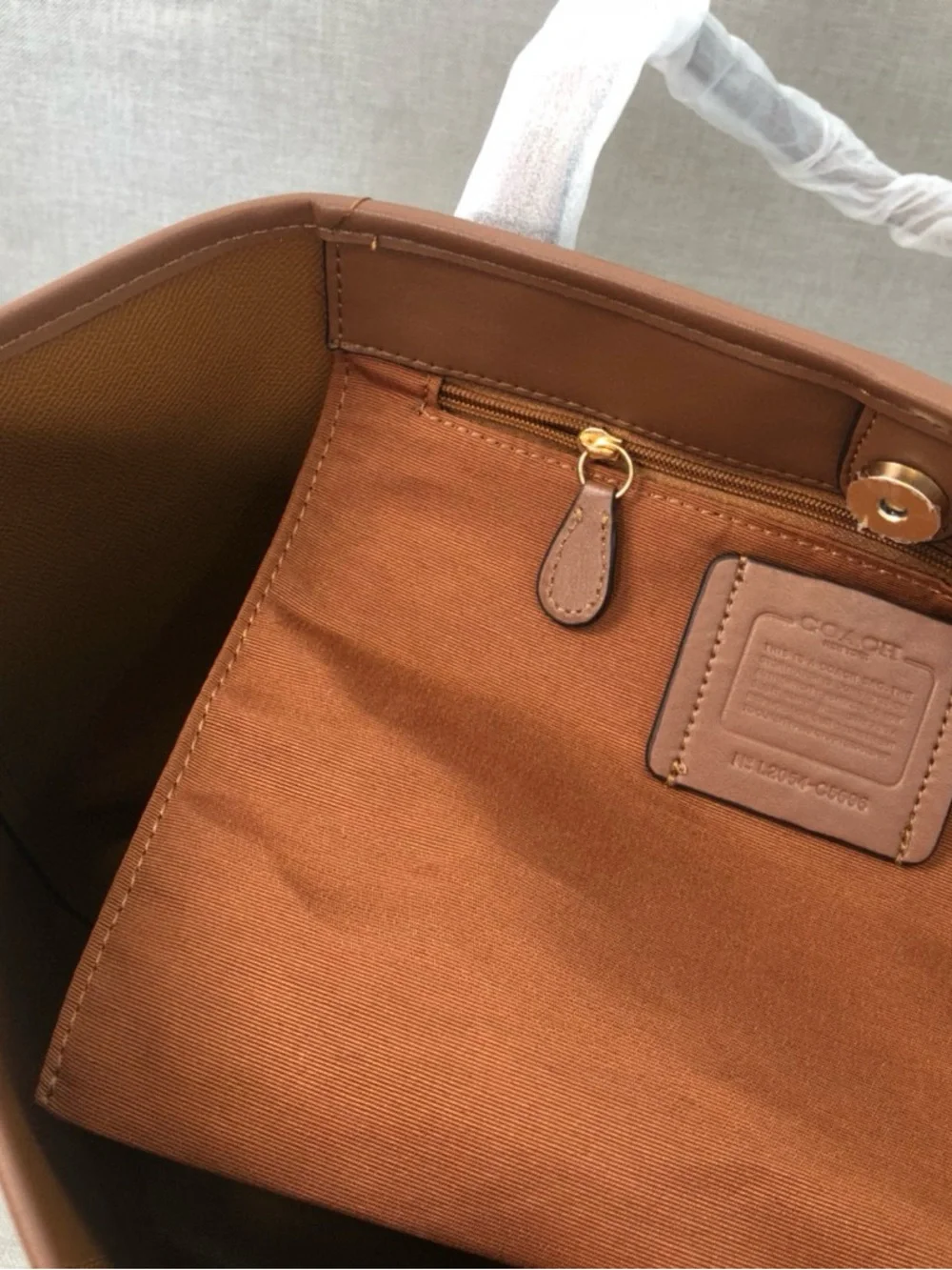Coach Beige and Brown Signature Canvas Tote